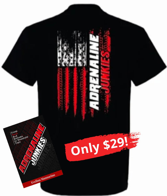 Adrenaline Junkies Book + T-Shirt Combo